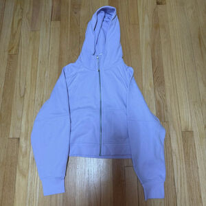 NWOT Lululemon Scuba Oversized Full-Zip Cropped Hoodie M/L Lavender Frost SKU623
